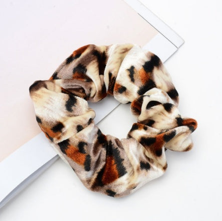 Vintage leopard spotted hair scrunchie