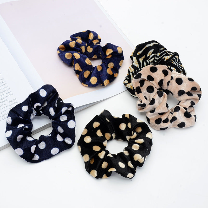 Vintage leopard spotted hair scrunchie