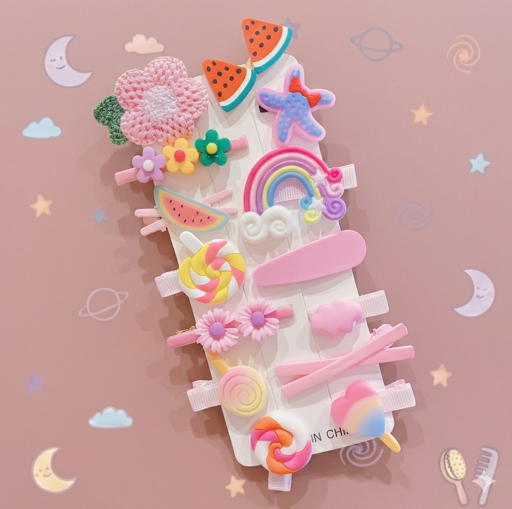 Colorful hair accessories set 