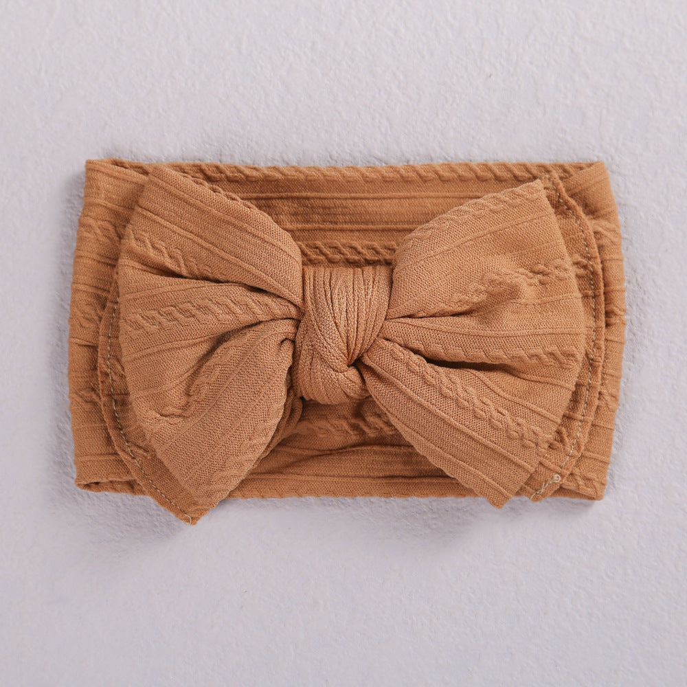 Jacquard Hairband Double-layer Bow