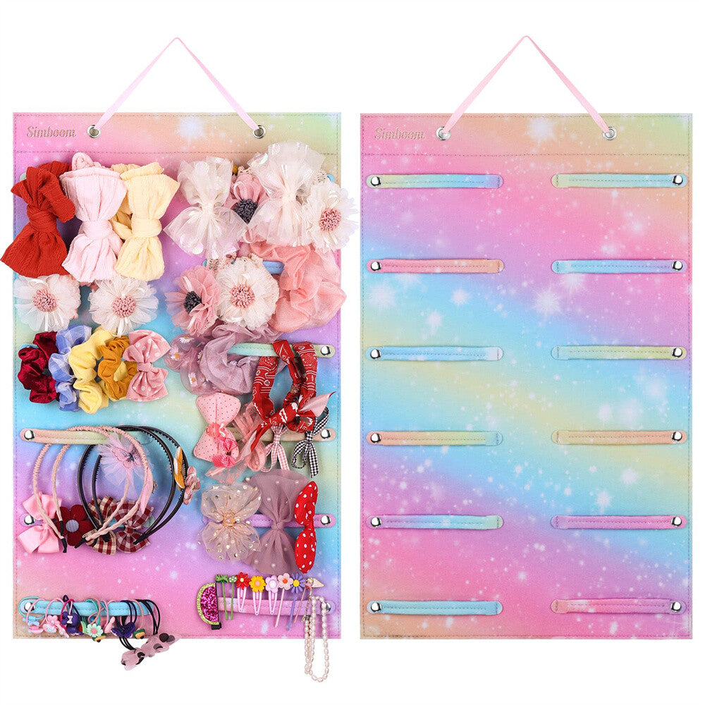 Hanging hair accessory organiser
