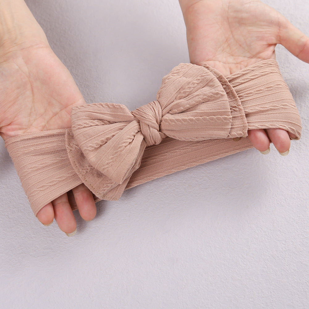 Jacquard Hairband Double-layer Bow