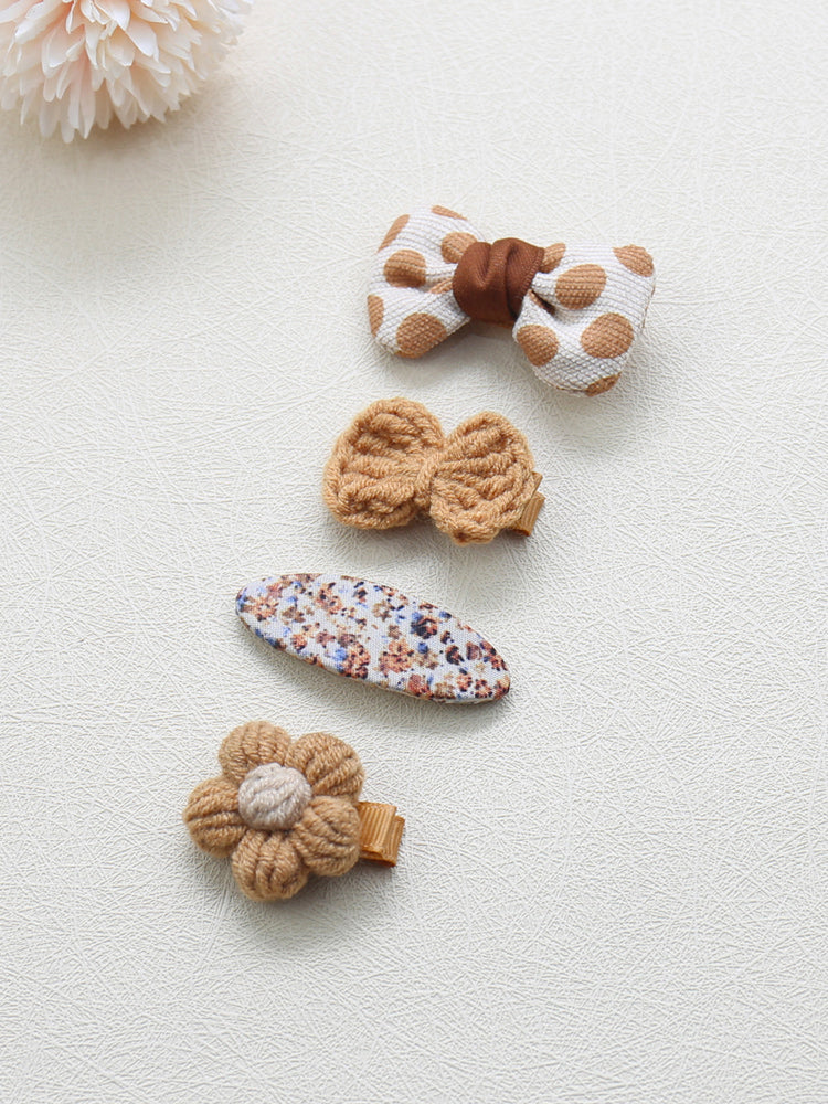Floral hair clip set