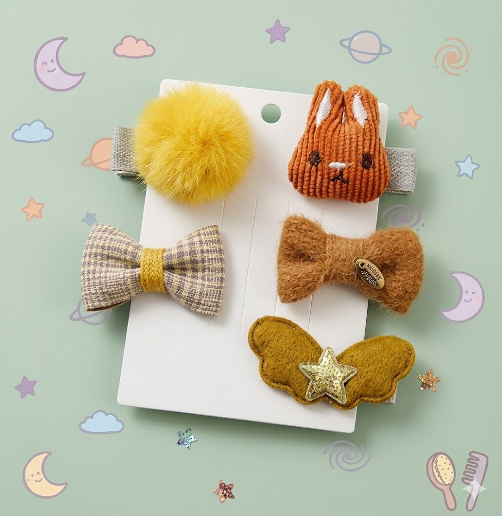 Set of colorful hair accessories