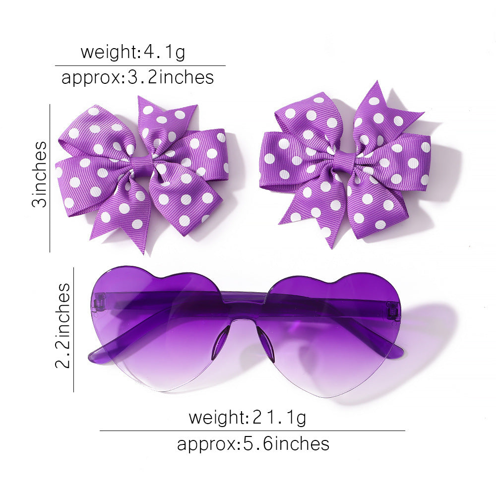 Sunglasses and matching hair clips set