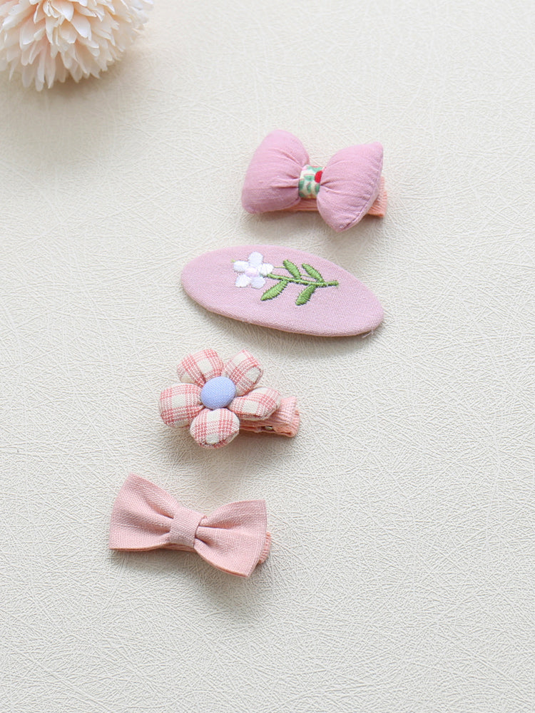 Floral hair clip set