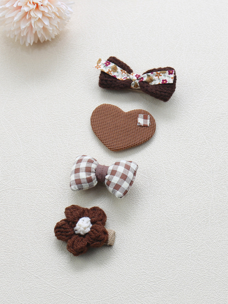 Floral hair clip set