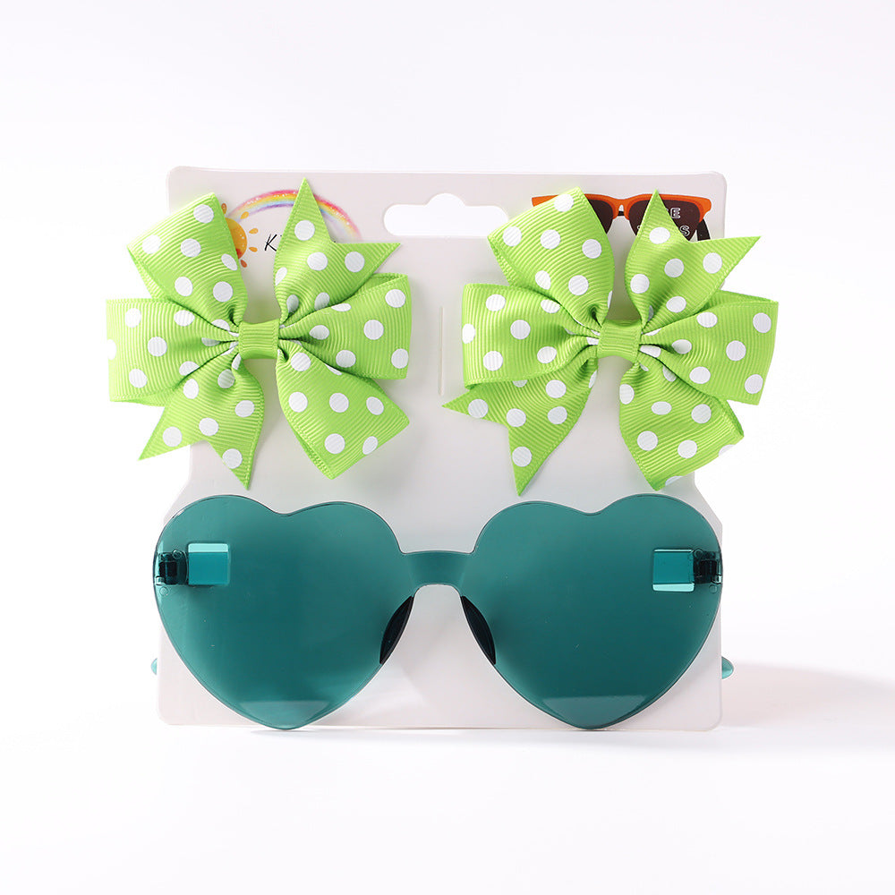 Sunglasses and matching hair clips set